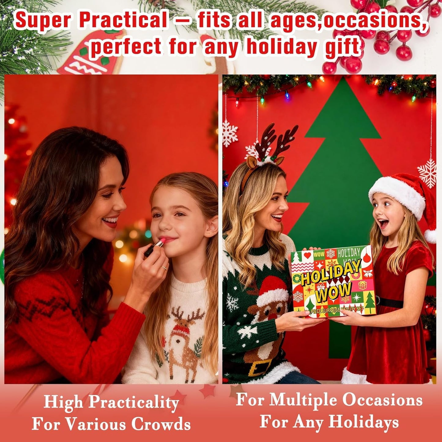 Skiennix All-In-One Makeup Kit for Teen Girls - 24 Days of Surprises with Eyeshadow, Eyeliner & More