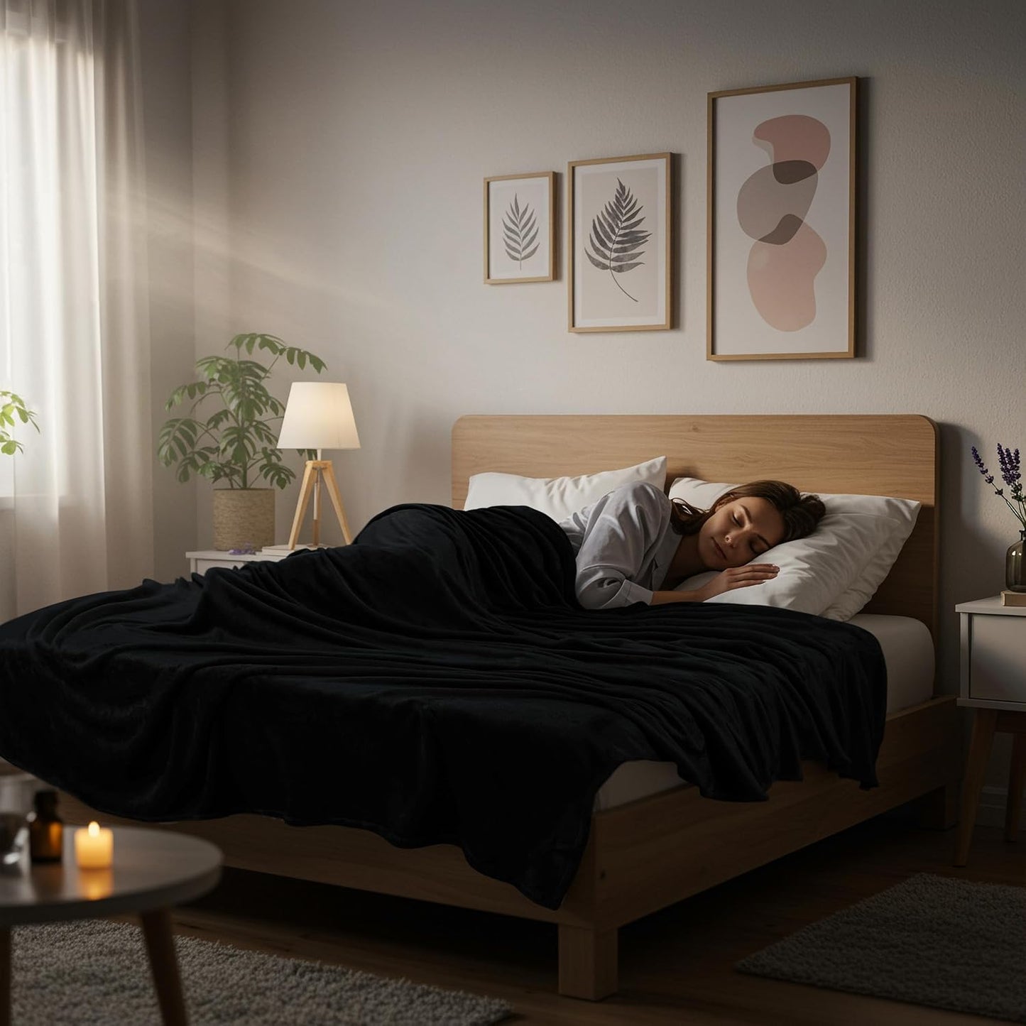 Utopia Bedding Fleece Blanket - Ultra Soft & Warm Queen Size Black (90x90 Inches) | Cozy All-Season Home Decor Gift