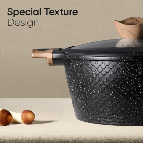 CAROTE 26-Piece Non-Stick Cookware Set | Induction-Compatible, PFOA-Free, Black Pots and Pans