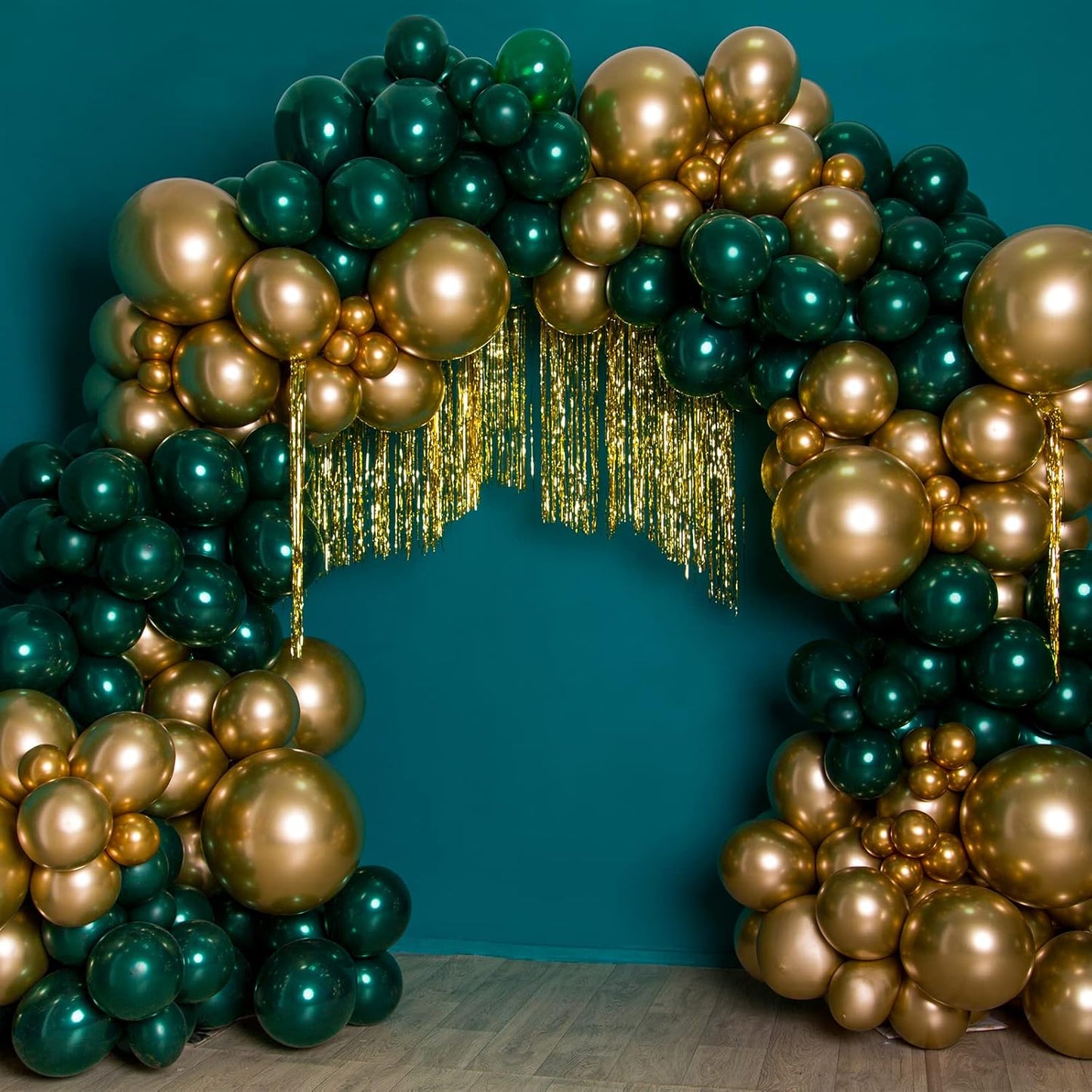 RUBFAC Gold Balloons - 129-Piece Metallic Balloon Garland Kit for Graduation, Weddings & Birthdays | Various Sizes 5-18 Inches