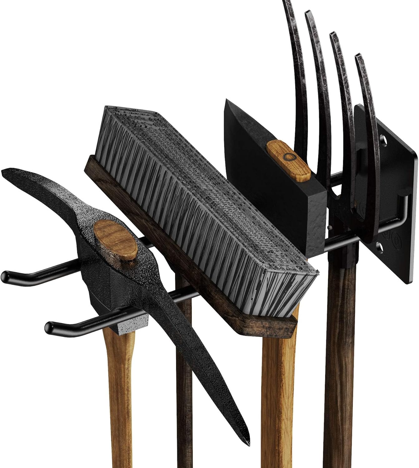 Skiennix Garage Storage Organizer - Heavy-Duty Solid Steel Wall Hanger for Tools | 4 Pack Yard Mount Hooks
