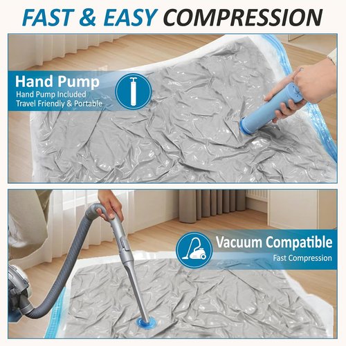 Cozy Essential Vacuum Storage Bags - 80% Compression Space Saver for Clothes & Bedding | 20 Combo Set