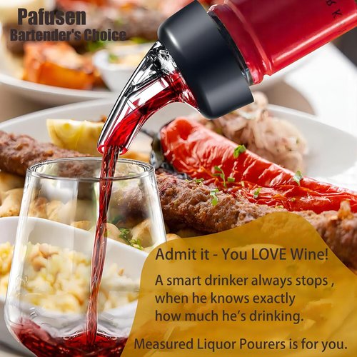 3 Pack Measured Liquor Pour Spout, Liquor Bottle Pourers, Measure Pour Spout for Liquor Bottles, Bottle Pourers for Alcohol, Shot Pourer Cocktail Liquor Dispenser Bar Bartending Tool -1oz/30ml