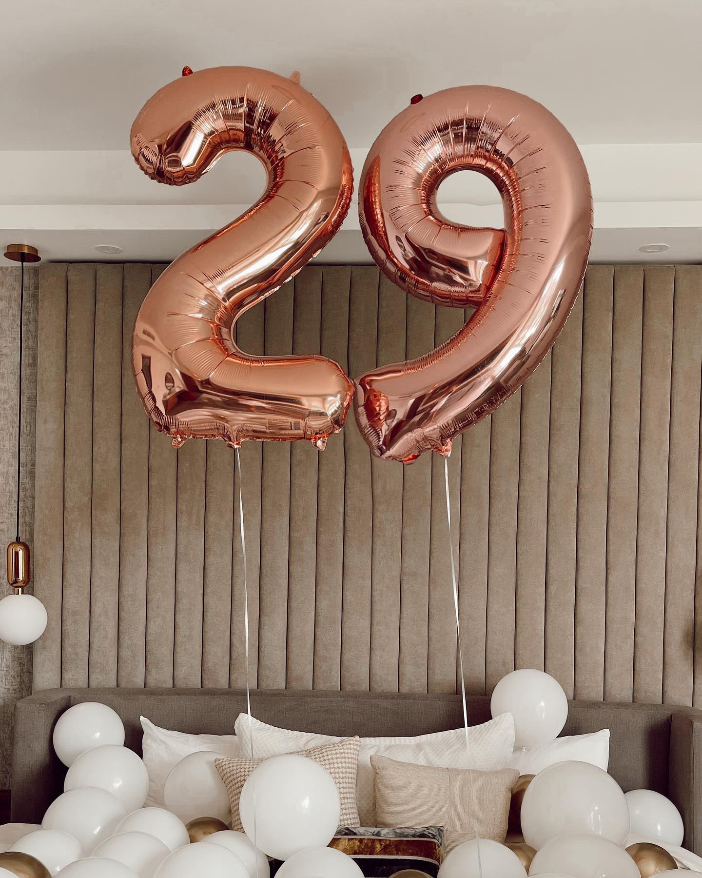 Rose Gold Number 19 Balloon 40 inch, 19 Number Balloons, 19th Birthday Decorations, 19 Year Old Women Men Rose Gold Party Supplies