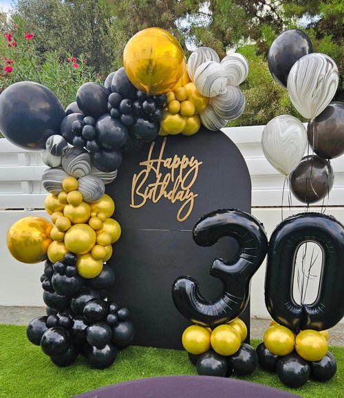 Black Number 25 Balloon 40 inch, 25 Number Balloons, 25th Black Birthday Decorations for Women Men, 25 Year Old Black Party Supplies