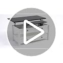 YITAHOME 4-in-1 Lift Top Convertible Coffee Table with Drawers, Black Top