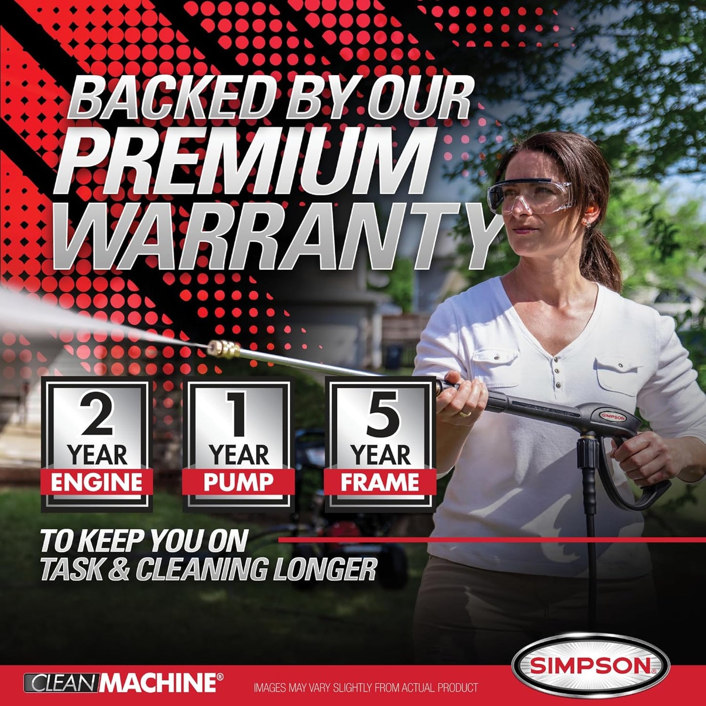 Simpson 3400 PSI Gas Pressure Washer - 2.5 GPM Cold Water Power Washer with 25' Hose | 49-State Compliant
