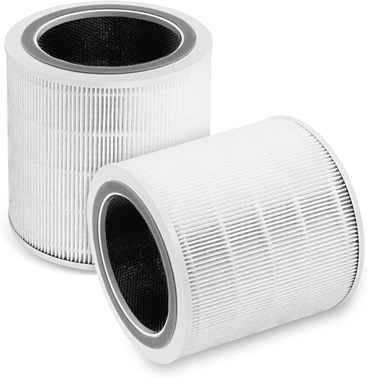 APPLIANCEMATES Core 400S Replacement Filter - 3-in-1 Efficient Air Purifier Filter | 2 Pack, White