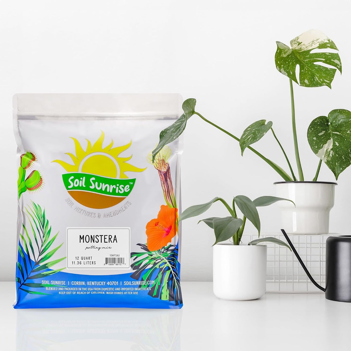 Sunrise Monstera Potting Soil Mix - Custom Blend for Growing & Repotting | 12 Quarts