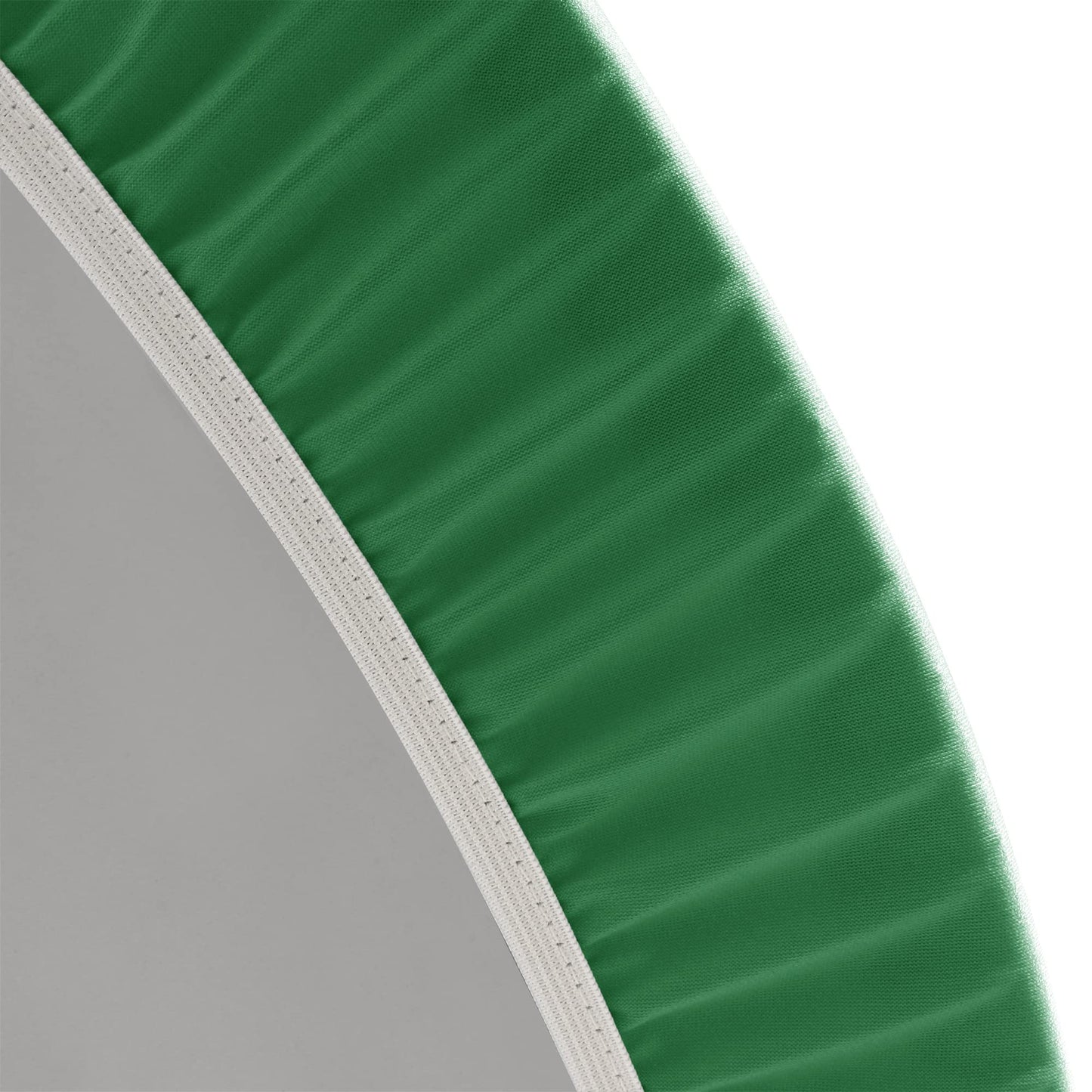 Obstal Fitted Round Green Table Cloth, Reversible Waterproof Stain Resistant Elastic Stretch Tablecloth, Wipe Clean Table Cover for Outdoor/Indoor Use, Fits Round Tables up to 40" - 44" Diameter