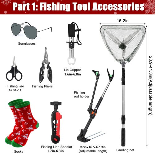 Fishing Advent Calendar 2025 - 24 Days of Surprise Gifts for Men & Boys | Tools, Lures & Accessories