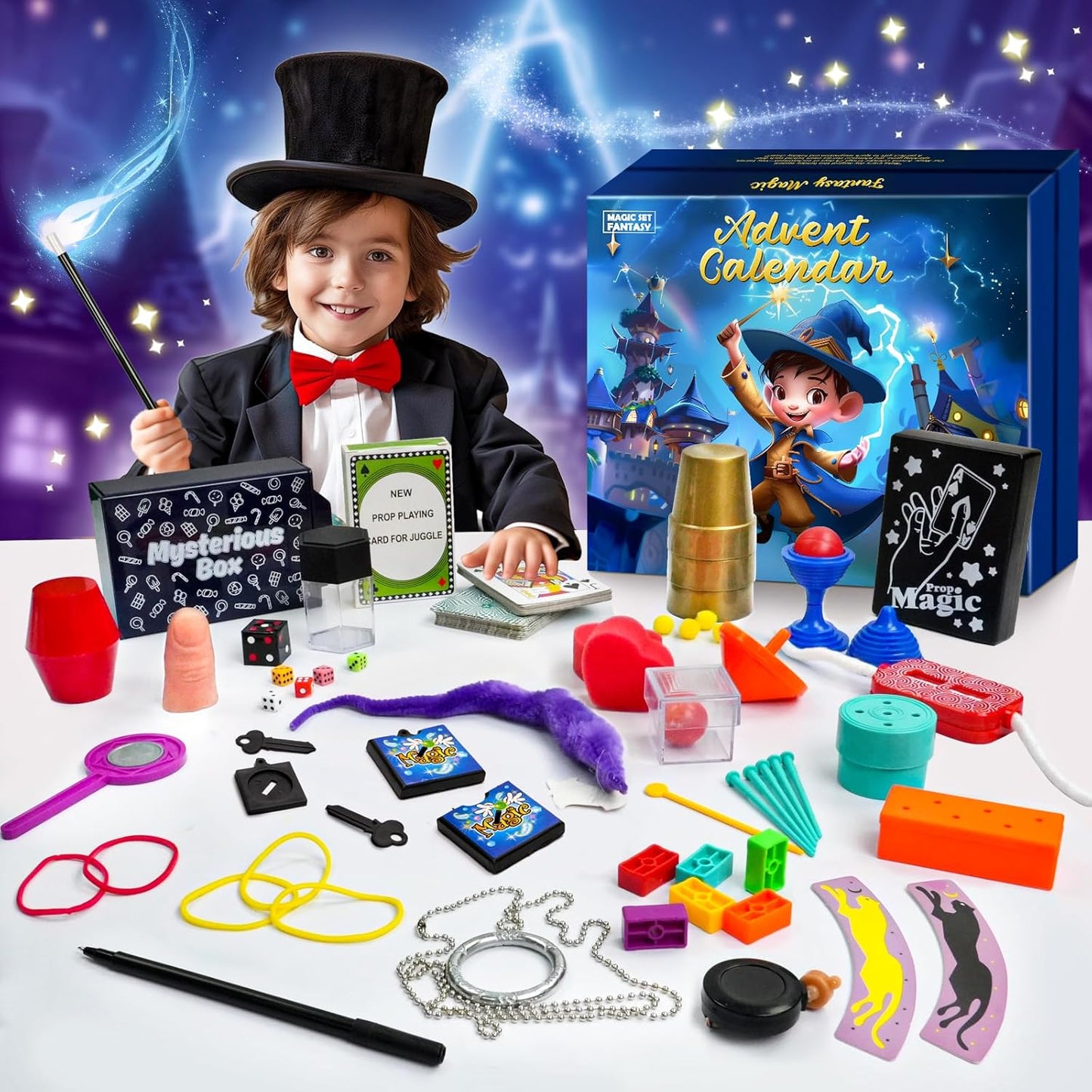 Magic Set Tricks Advent Calendar 2025 - Engaging STEM Toys for Kids Aged 8-12 | Perfect Christmas Gift