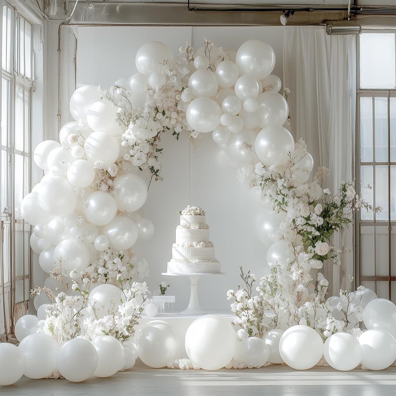 PartyWoo Pearl White Balloons 50pcs 12 Inch Metallic White Latex Balloon for Anniversary Retirement Wedding Graduation Baby Shower Birthday Gender Reveal Engagement Tea Party Decorations White-Z30