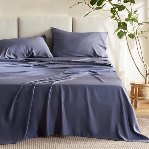 Bedsure Cooling Queen Sheet Set - Soft Linen Cotton Duvet Cover for Ultimate Comfort