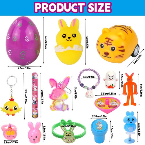 Fumogym 312PCS Easter Egg Fillers for Kids Boys Girls Basket Stuffers Party Favors Easter Toy Gifts Egg Hunt Party Supplies Decorations