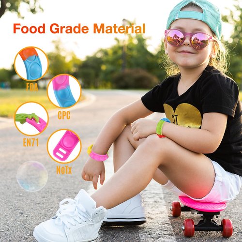 36 Pack Pop Fidget Toys Bulk Its Fidget Bracelet It Birthday Party Favors for Kids 4-8,8-12 Small Prize Box Toys for Kids Classroom Bubble Poppers Toddlers Toy for Students Girls Boys Cheap