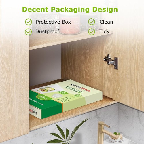 Bonsenkitchen Vacuum Sealer Bags - 50 Heavy-Duty Pint Bags, 6" x 9", BPA-Free for Food Storage & Meal Prep