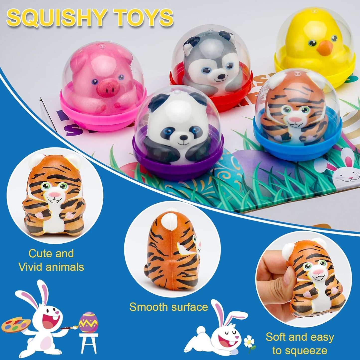 Skiennix Slow Rising Animal Party Favors - 30 Packs of Stress Relief Mini Toys for Kids' Goodie Bags