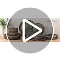 TheTerra 18-Piece Ceramic Dinnerware Set for 6 - Cocoa Mocha