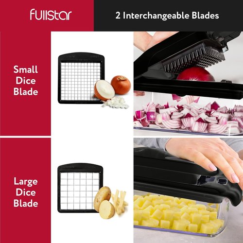 Fullstar Chopper Bundle - Versatile Kitchen Tool with 2 Silicone Lids for Easy Food Prep