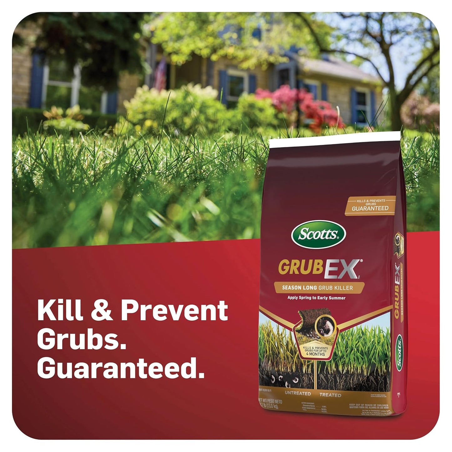 Scotts GrubEx - Season-Long Grub Killer for Lawns - Covers 5,000 Sq. Ft.