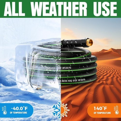 **Heavy Duty Garden Hose - 25ft Non-Expandable Flexible Water Hose | Kink Resistant & Lightweight**