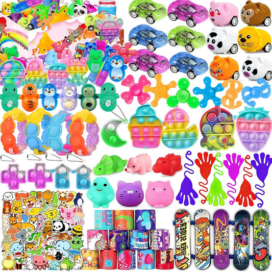 Kaisbro 115 Pcs Squishy Fidget Toys - Fun Party Favors for Kids Ages 4-12 | Ideal for Goodie Bags & Prizes