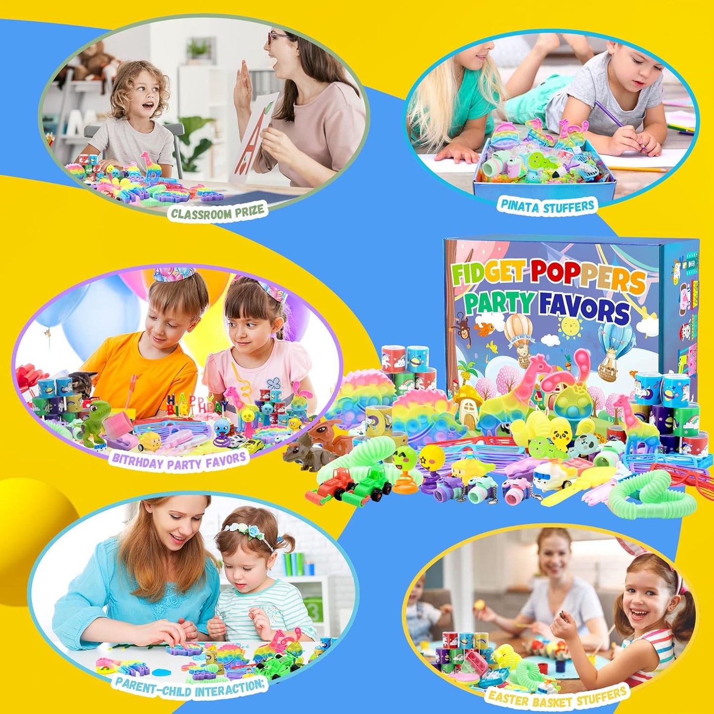 Skiennix Fidget Toys Pack - 1000+ PCS Party Favors for Kids | Perfect Christmas Stocking Stuffers & Birthday Gifts