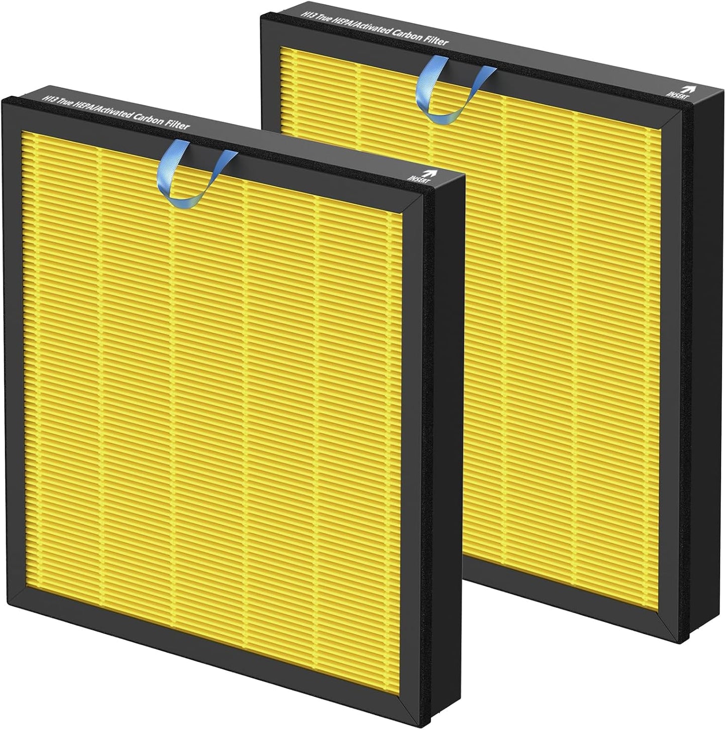 Vital 100S Pet Care Replacement Filter - 3-in-1 HEPA & Activated Carbon for LEVOIT Vital 100S | 2 Pack, Yellow