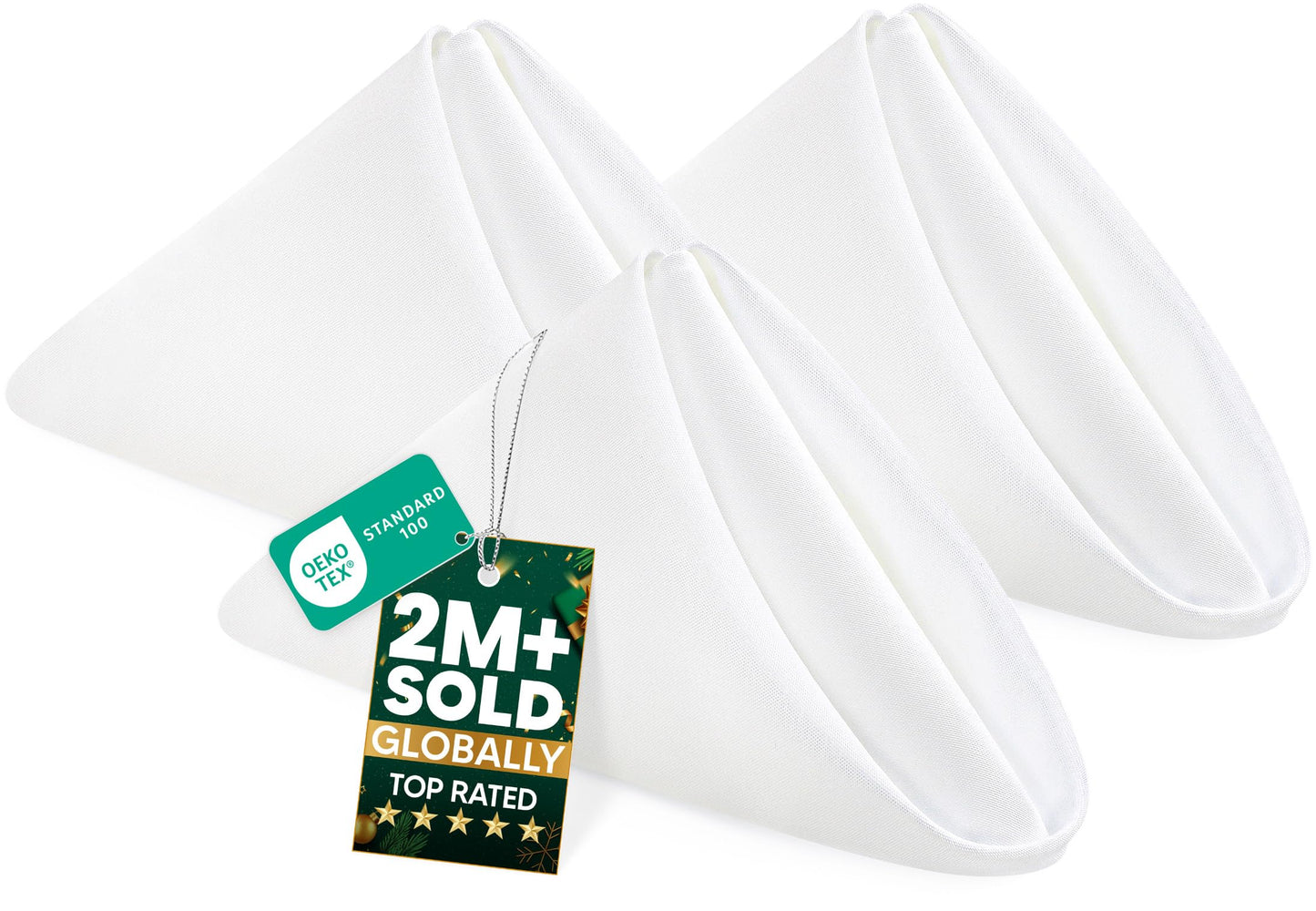 Utopia Home White Cloth Napkins (12 Pack, 20x20 Inches), Ideal Dinner Napkins for Party, Wedding and Lunch/Dinner