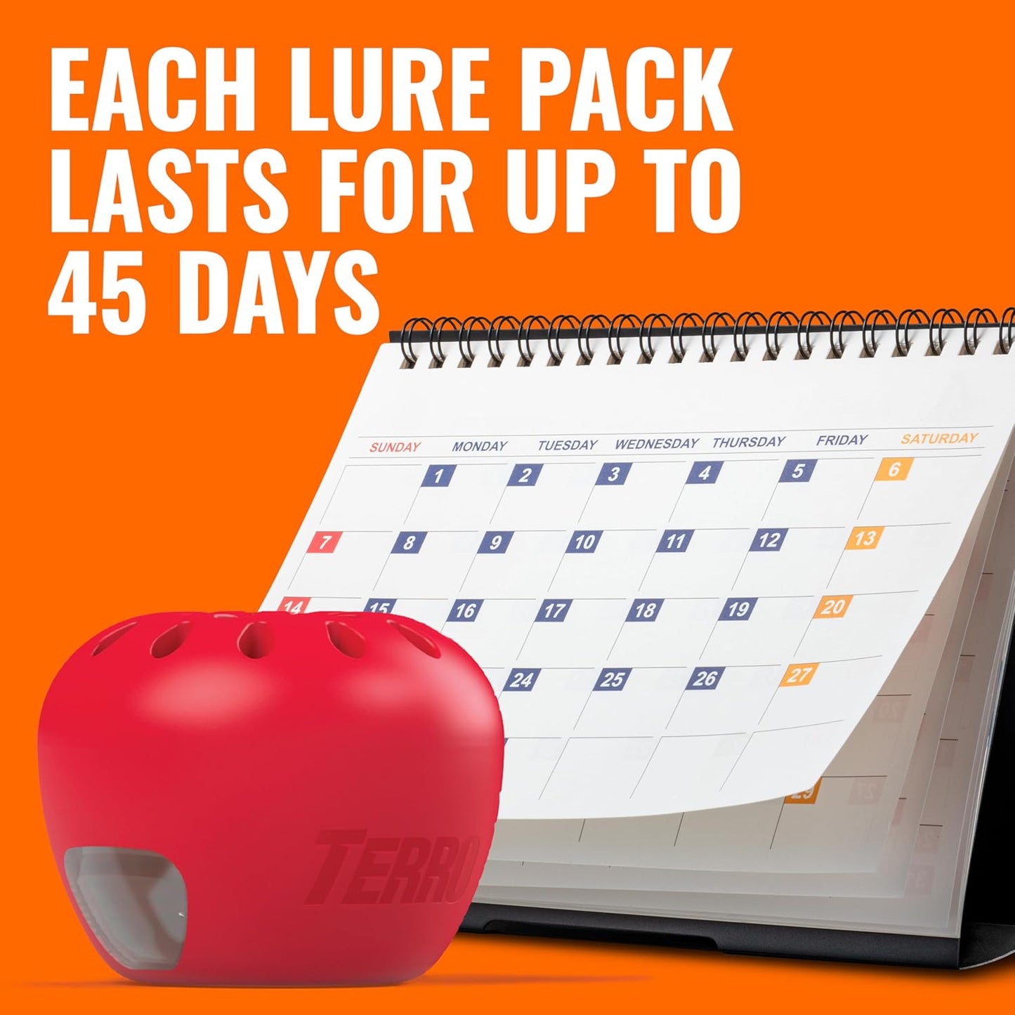 Terro Fruit Fly Traps - 6 Pack with 270 Days of Effective Lure Supply for Indoor Use