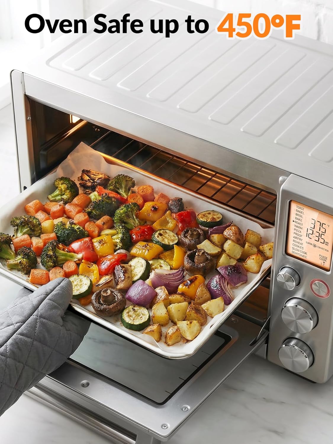 SMARTAKE Parchment Paper Baking Sheets - 200 Pcs Non-Stick Precut, 12x16 Inch for Baking, Grilling & Air Frying