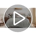 BLOOMHAVEN Queen Comforter Set - Reversible Green Plaid Floral Bedding 7 Pieces - Green Tea Variation