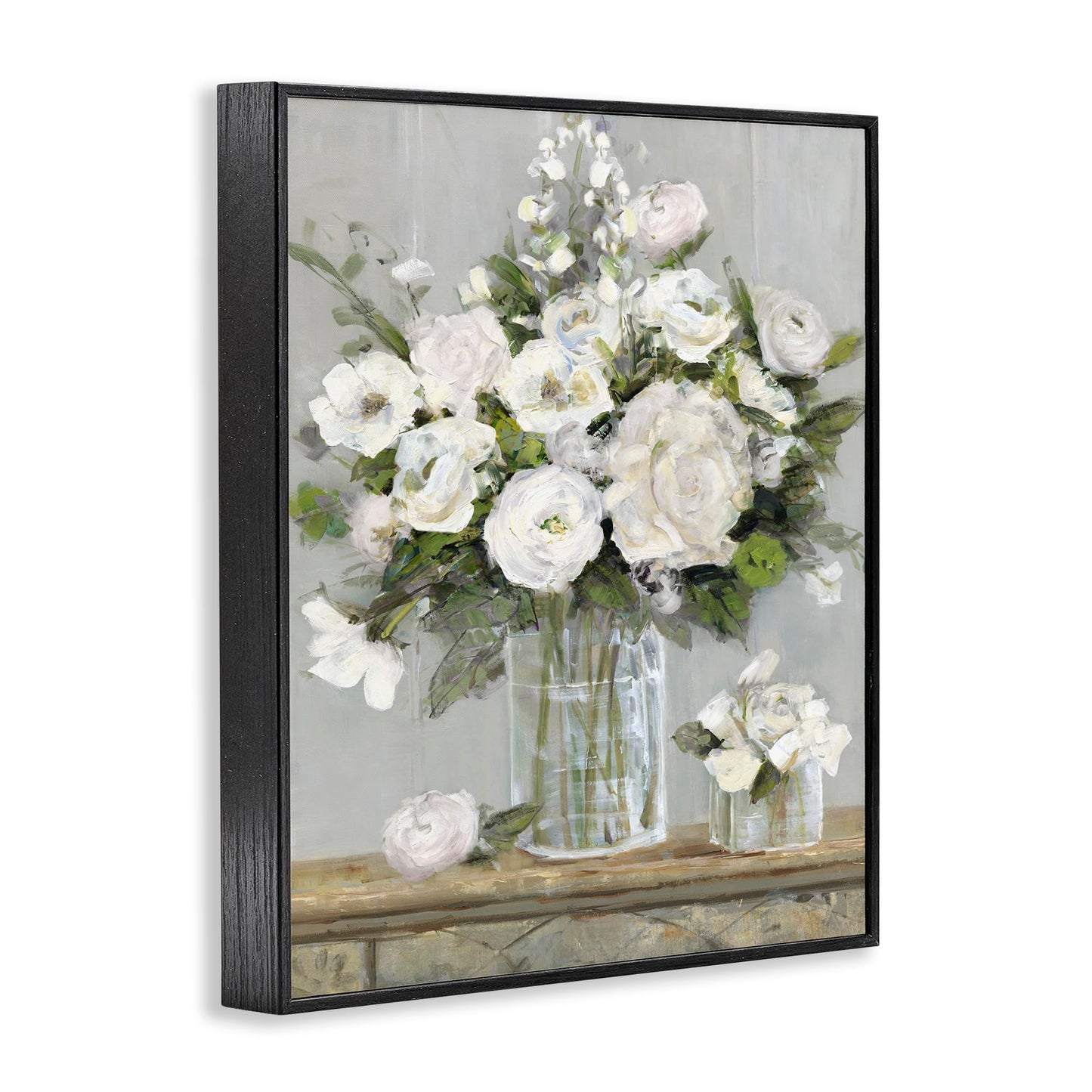 'Country White Full Blossoms'| Framed Giclee Art