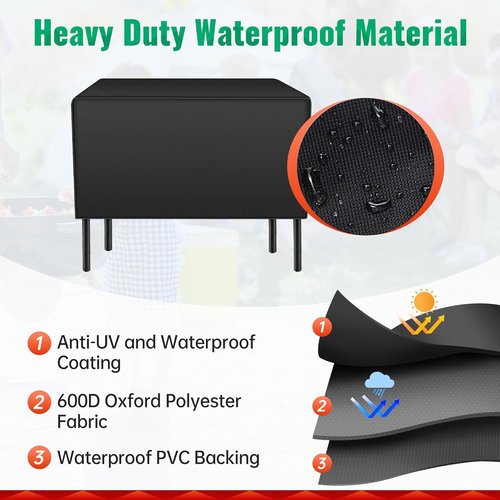 iCOVER Patio Cover - Heavy Duty 600D Protection for Camp Chef 2 Burners Stove | Durable Camping Gear