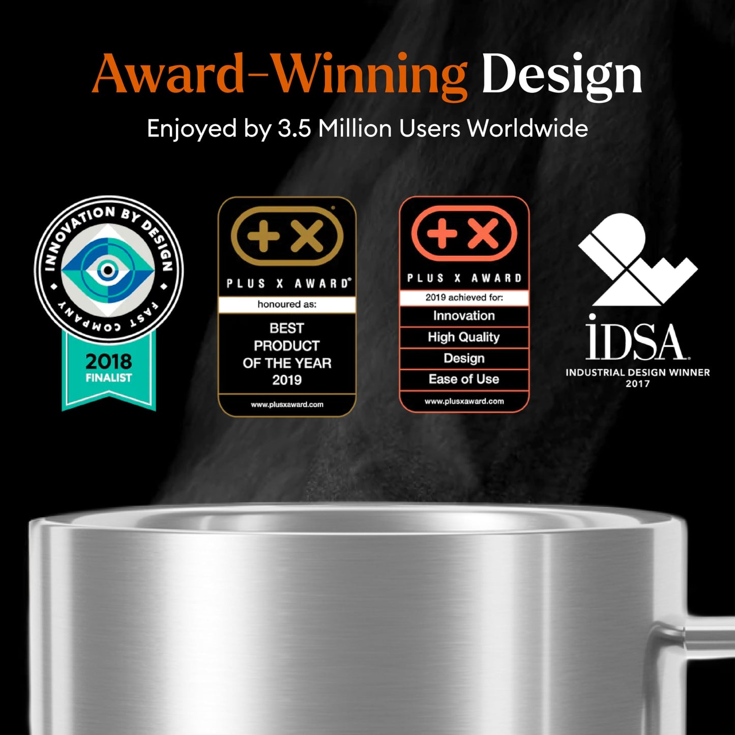 Ember Temperature Control Smart Mug 2, 10 Oz, App-Controlled Heated Coffee Mug with 80 Min Battery Life and Improved Design, Stainless Steel