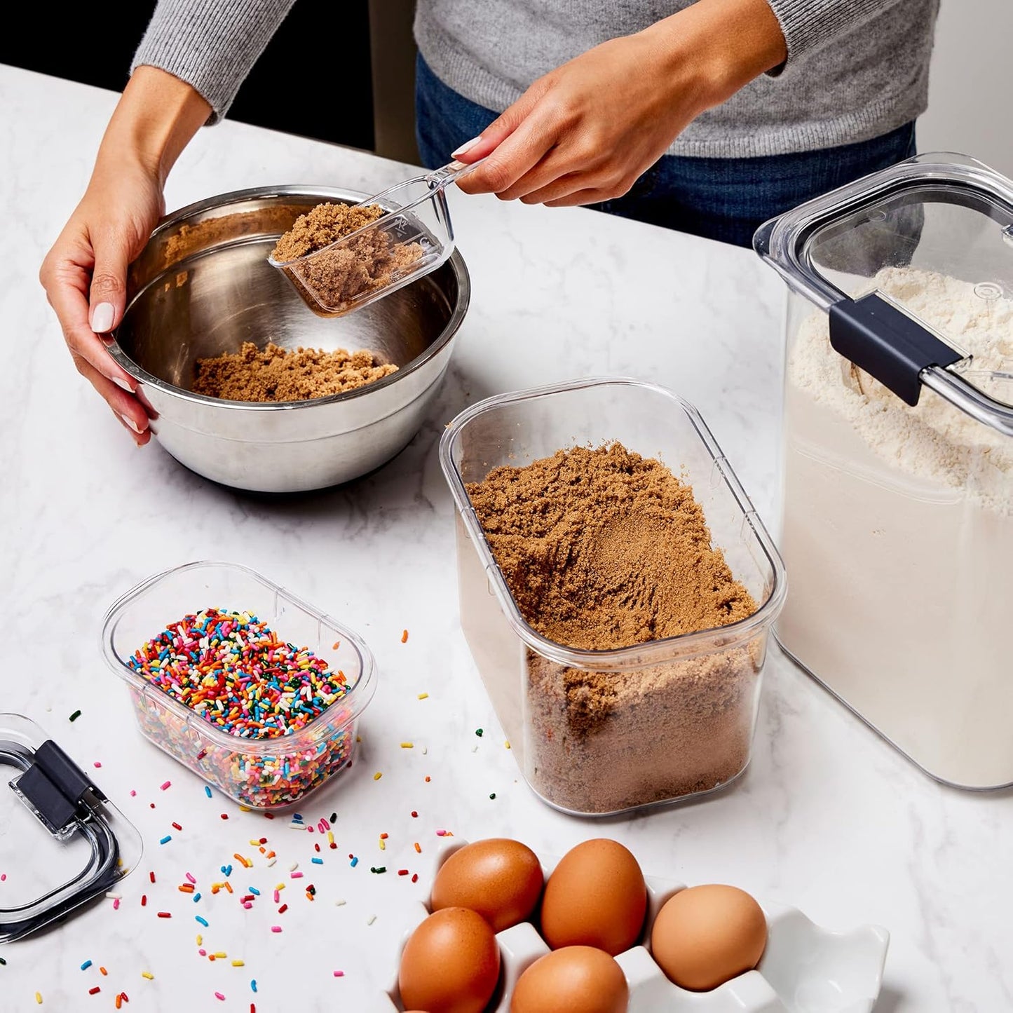 Rubbermaid Brilliance 14-Piece Food Storage Container Set - Airtight, BPA-Free for Kitchen & Pantry Organization