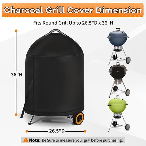 i COVER Grill Cover - Heavy Duty Waterproof Protection for Weber 22 Inch Charcoal Kettle Grills