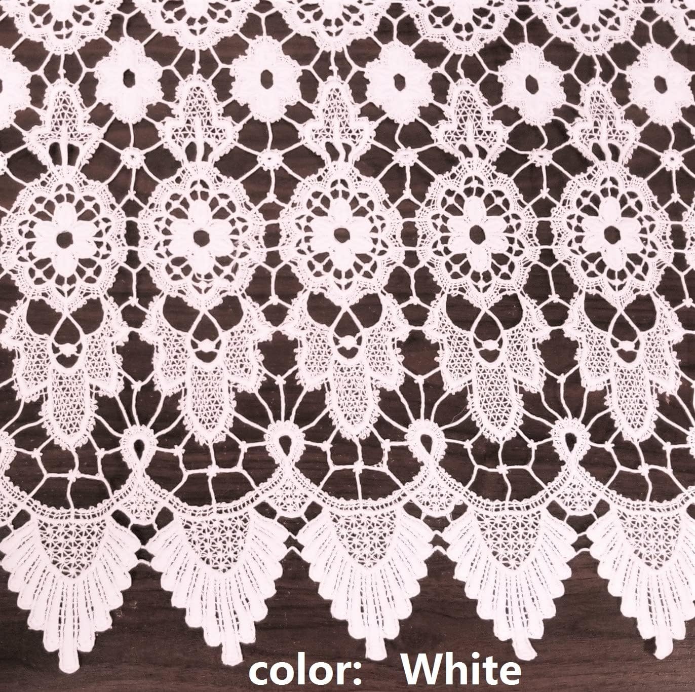 Today's Curtain Medallion Macramé Panel 72",White,48W x 72L