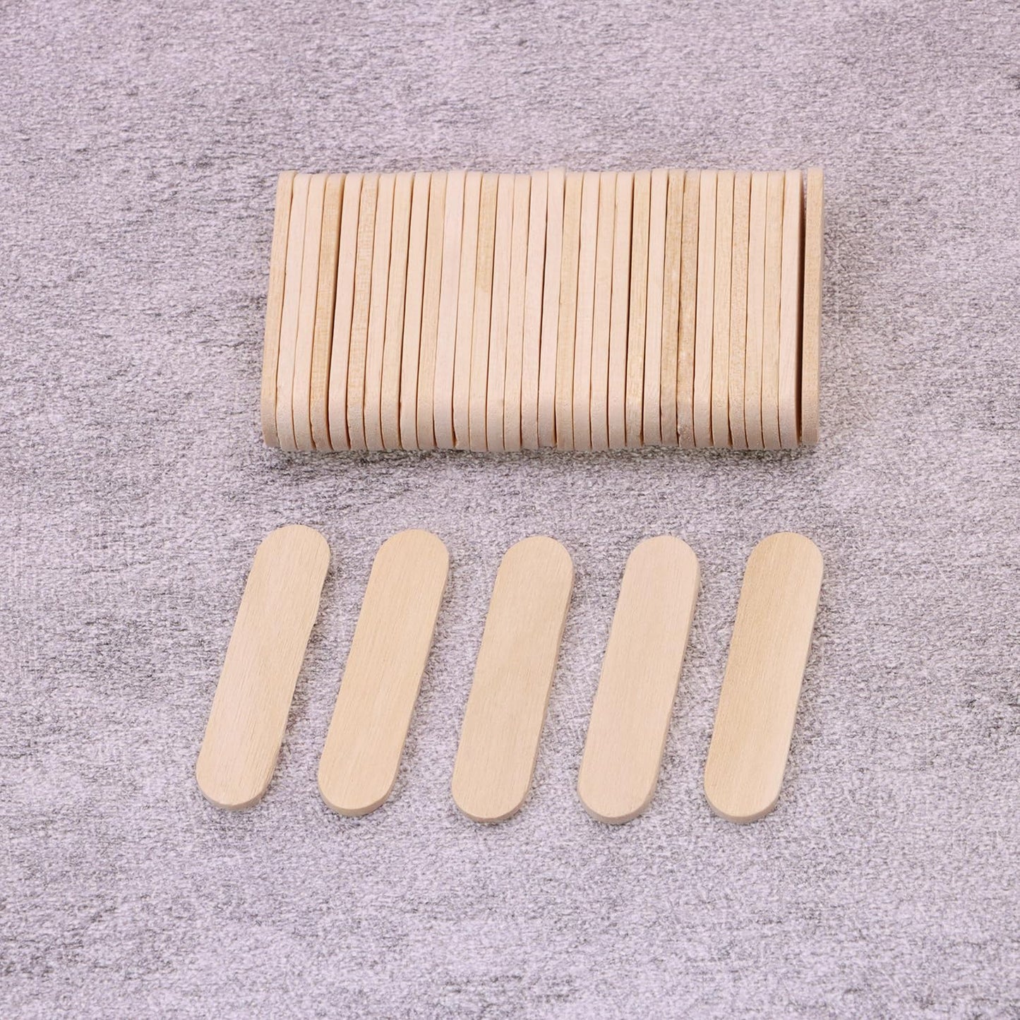 PPhtony Mini Wood Craft Sticks Small Wooden Sticks Bulk for DIY Art Christmas Ornaments Crafting Halloween Home Painting Projects, 1.6x0.4inch (100)