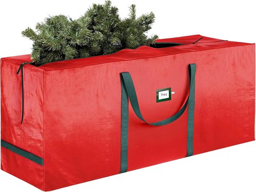 Heavy Duty Moving Bag - 7.5 Ft Christmas Tree Storage Bag in Red | Year-Round Protection