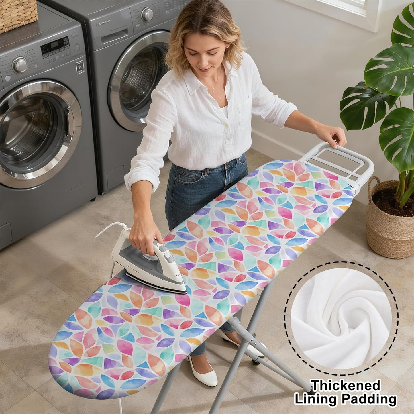 Regine Switzerland Ironing Board Cover - Heavy Duty Non-Slip Design with Thick Padding | 15"x54" Standard Size