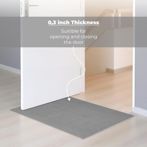 Cotton Paradise 100% Cotton Bath Mat - Soft, Absorbent, Quick-Dry | 17x24 Inch, Light Grey