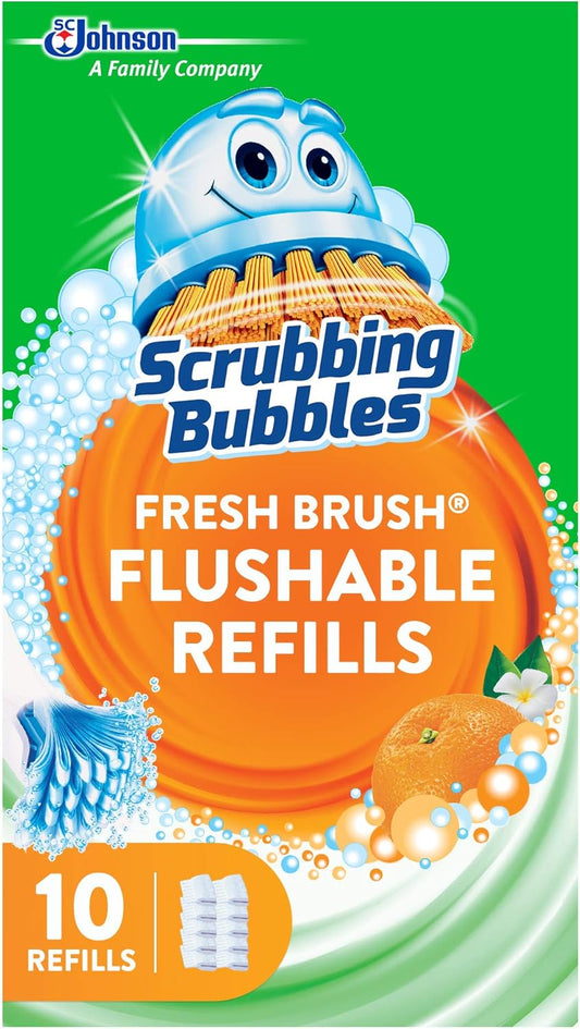 Scrubbing Bubbles Toilet Bowl Wand Cleaner Refills - Citrus Scent, 10 Count | Removes Limescale & Odors