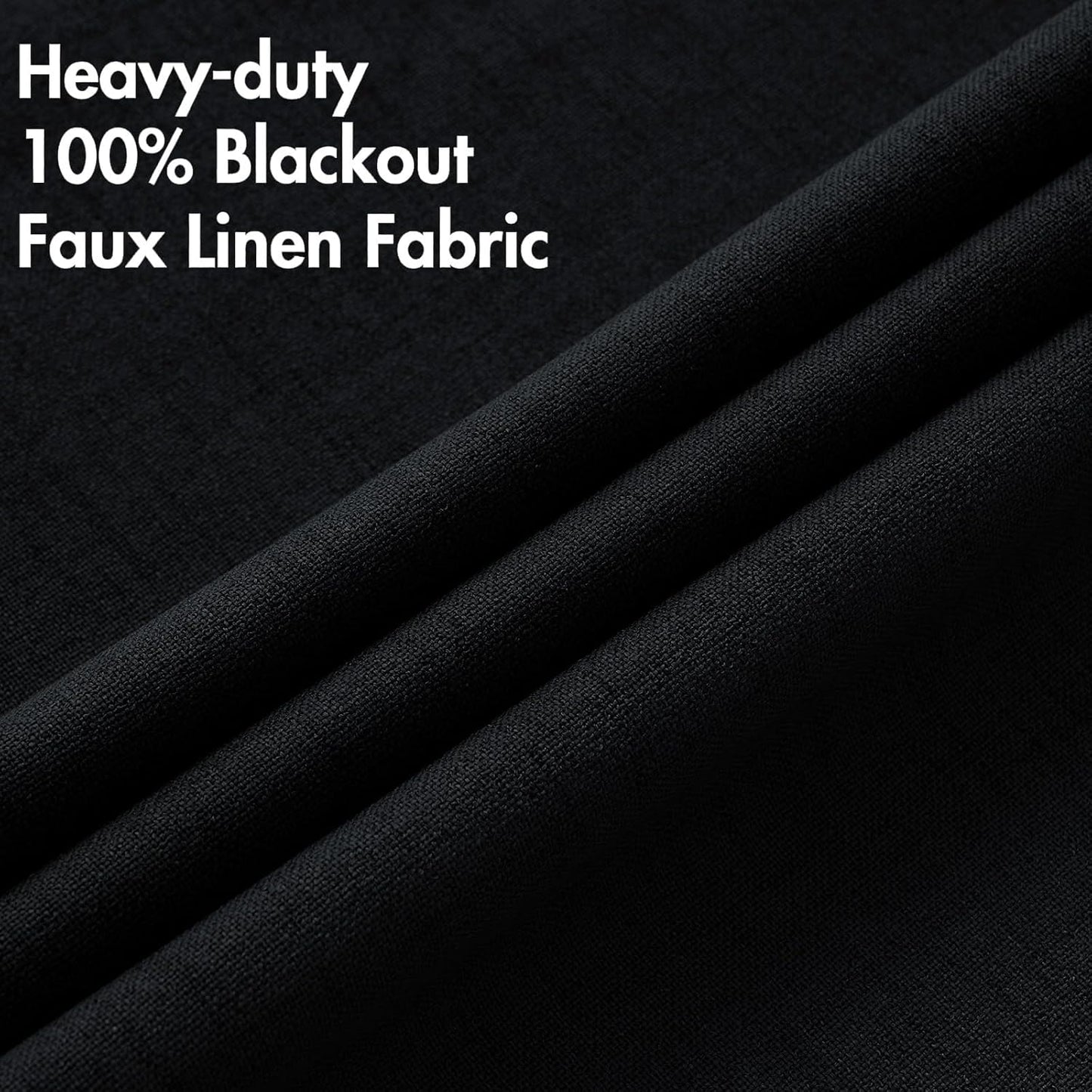 MIULEE Blackout Curtains - 100% Linen Texture Thermal Insulated Drapes | 52x54 Inch (2 Panels)