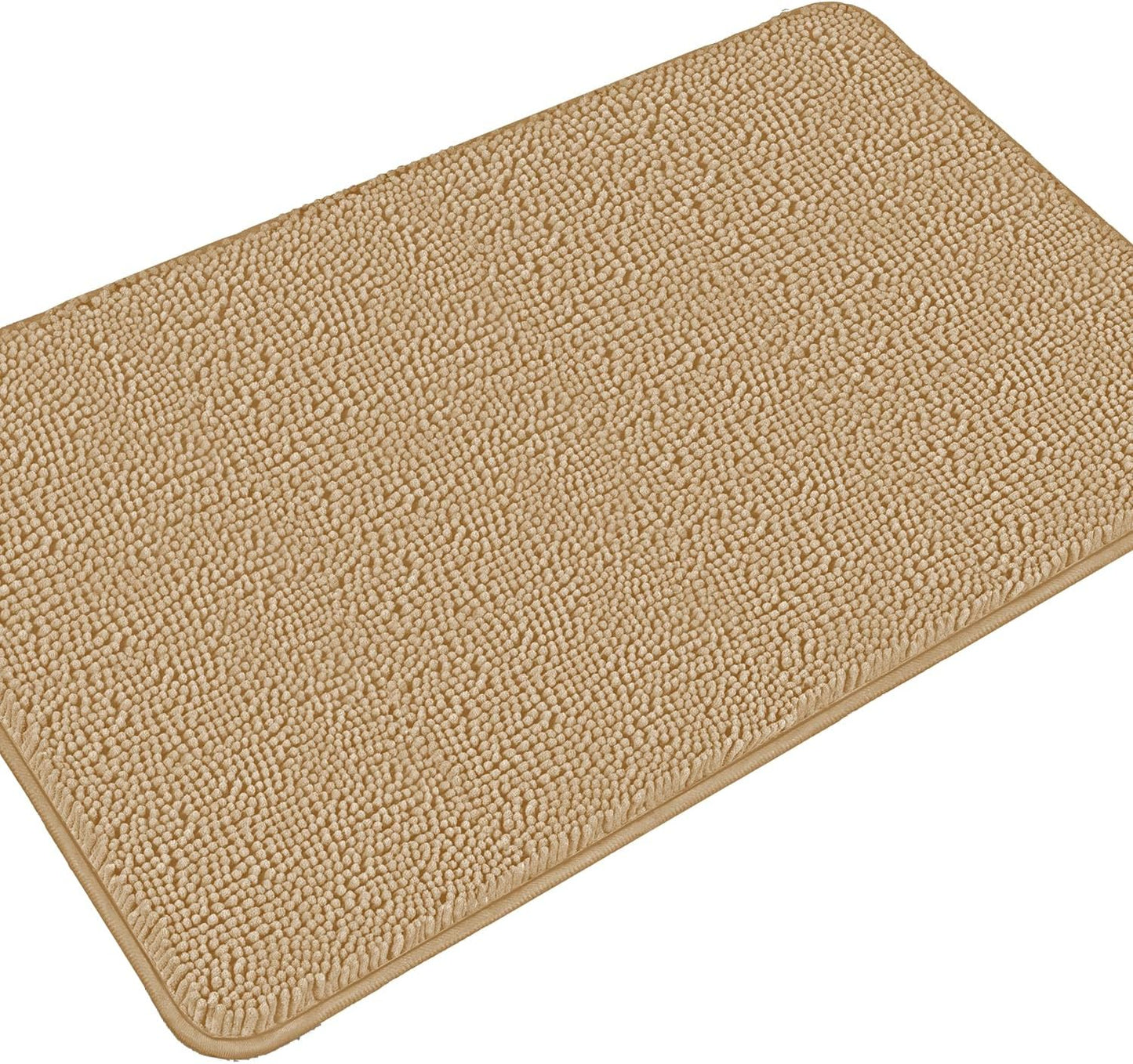 Bathroom Runner Rug 36 x 60 Inch – Extra Large Long Bath Mat | Absorbent and Washable Thick Chenille Bath Rug Non-Slip Runner Rug for Bathroom, Shower, Sink(Beige)