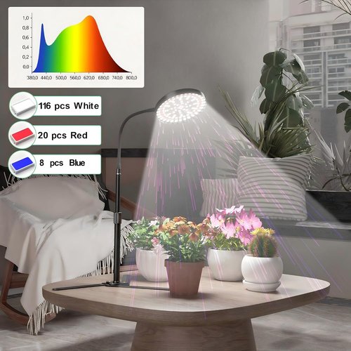 GooingTop Grow Light - Full Spectrum 6000K LED Lamp for Indoor Plants | Adjustable Height 10-32''