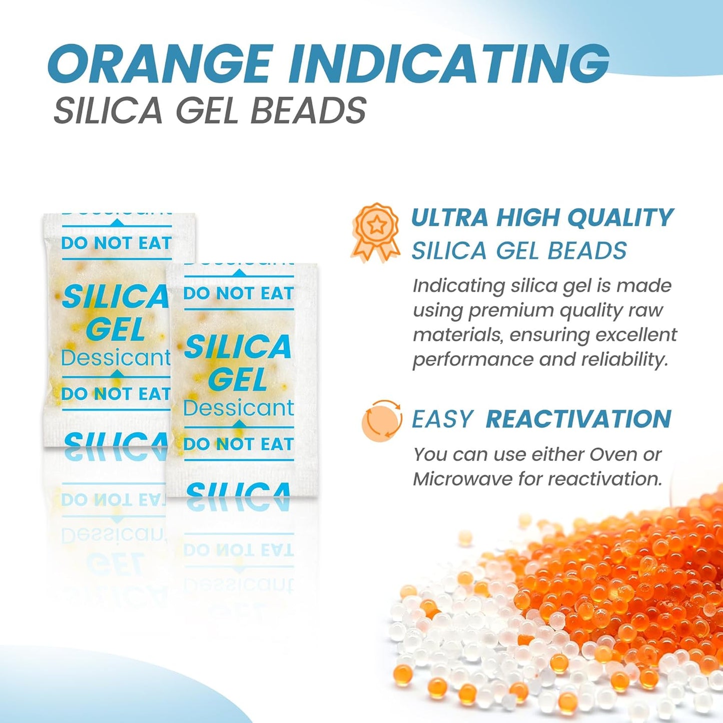 Silica Gel Packets by [Brand Name] - 50PCS Moisture Absorbers for Storage & Electronics | 5g Each