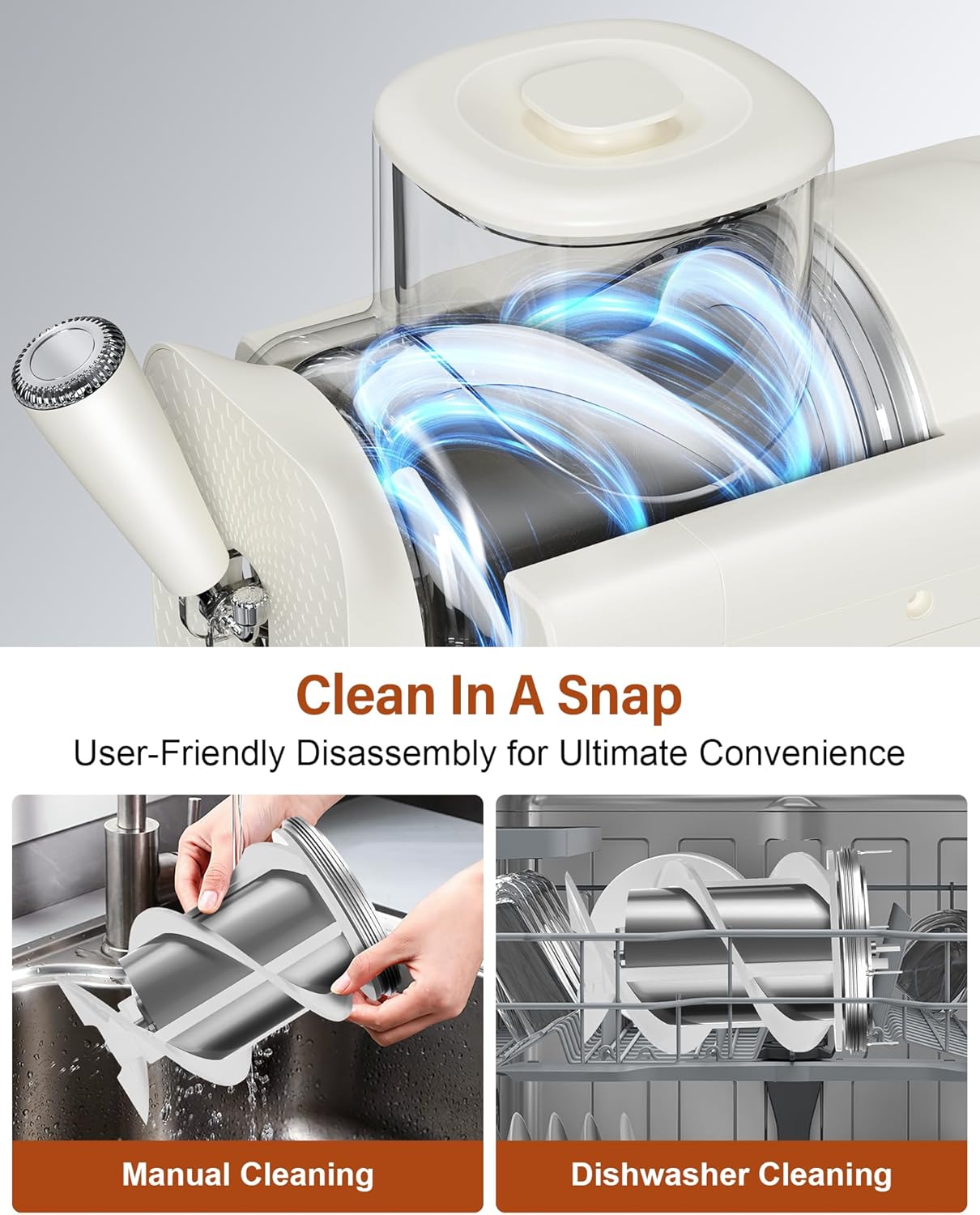 Skiennix Slush Machine & Ice Cream Maker - 2-In-1 With 6 Modes for Smoothies & Cocktails | Self-Cleaning, Home Use