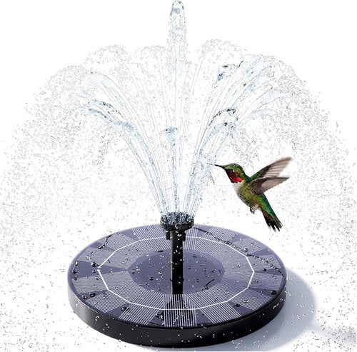 AISITIN Solar Bird Bath Fountain Pump - 2.5W Solar Powered with 6 Nozzles | Ideal for Gardens, Ponds, and Aquariums